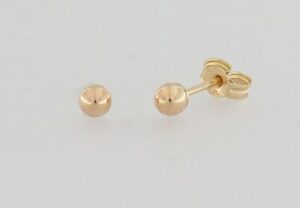 9CT YG 3MM BALL STUD
