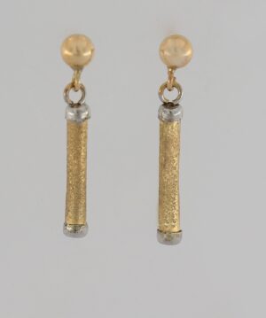9CT 2-TONE DROP EARRINGS