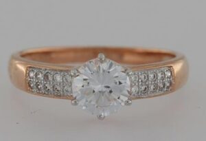 9CT RG CZ LADIES RING