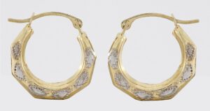 9CT YG CREOLE EARRING