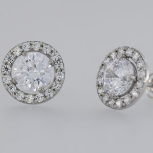 WHITE GOLD CZ STUD