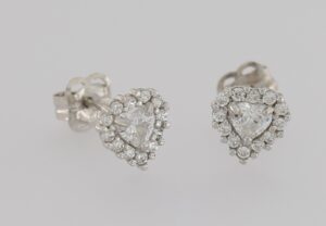 9CT WG CZ HEART STUDS