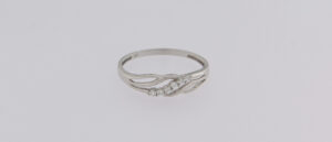 9CT WG CZ LADIES RING
