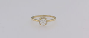 9CT YG CZ LADIES RING