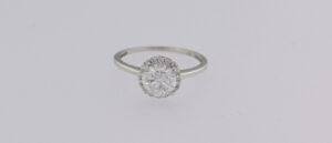 9CT WG CZ LADIES RING