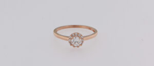 9CT RG CZ LADIES RING