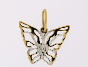 9CT YG BUTTERFLY PENDANT