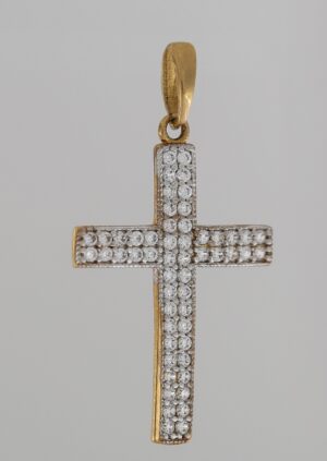 9CT YG CZ CROSS