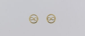 9CT YG INFINITI CIRCLE STUDS
