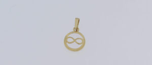 9CT YG INFINITI CIRCLE PENDANT