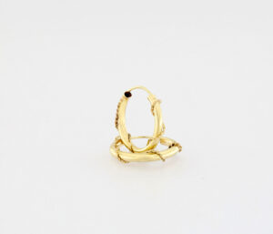 9CT YG 12MM TWIST GYPSY EARRING