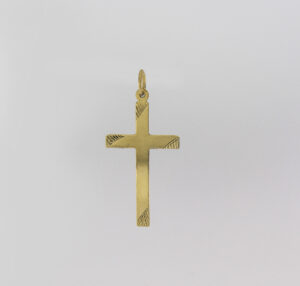 9CT YG ENGRAVED CROSS