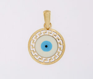 9CT YG EVIL EYE PENDANT