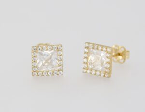 9CT YG CUBIC STUD