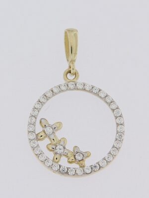 9CT YG CIRCLE PENDANT