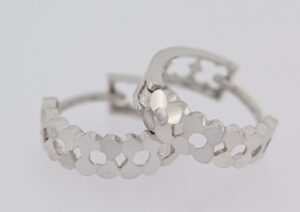 9CT WG DC HUGGIES 4MMX12MM OUTSIDE DIAM