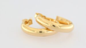 9CT YG D SHAPE HOOP