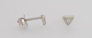 9CT WG CUBIC STUD