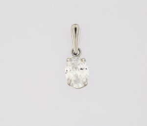 9CT WG CUBIC PENDANT
