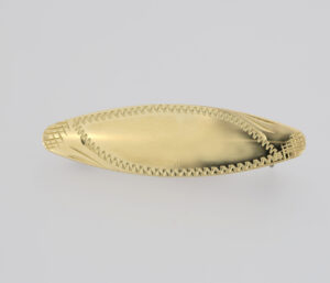 9CT YG OVAL BABY BROOCHE