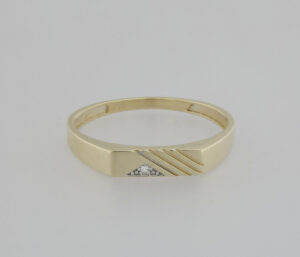 9CT YG GENTS RING