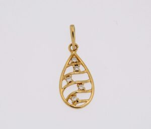 9CT YG CUBIC PENDANT