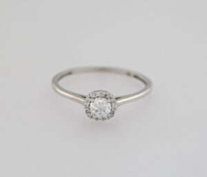 9CT WG CZ HALO RING