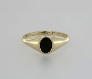 9CT YG MENS ONYX RING