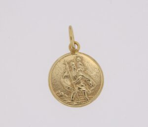 9CT YG ST CHRISTOPHER   12MM