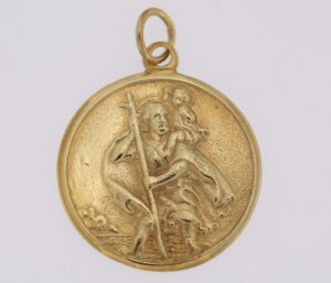 9CT YG ST CHRISTOPHER   20MM