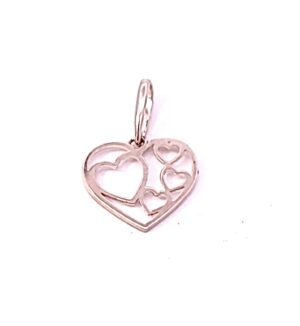 9CT YG HEART PENDANT - 10MM