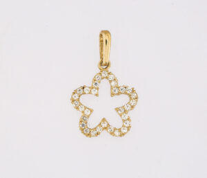 9CT YG CLOVER PENDANT