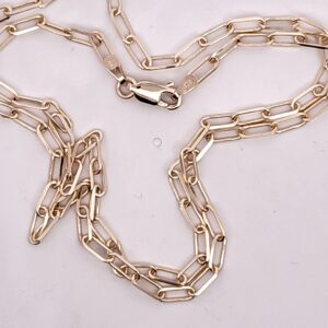 9CT YG PAPERLINK NECKLACE 45CM