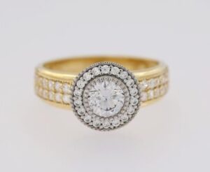9CT YW GOLD CZ LADIES RING