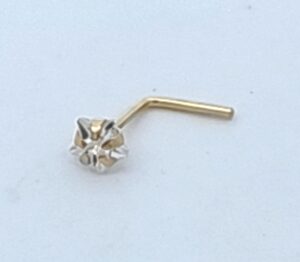 9CT YG STAR CZ NOSE PIN