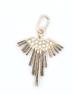 9CT YELLOW GOLD ABSTRACT FLYING BIRD