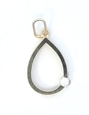 9CT YELLOW GOLD TEARDROP PENDANT