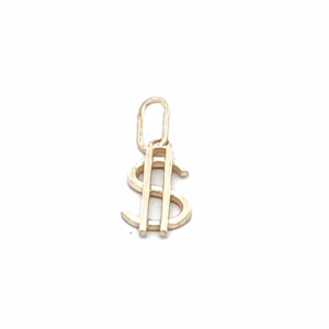 9CT YG DOLLAR SIGN PENDANT