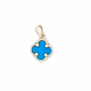 9CT YG TURQUOISE VC PENDANT