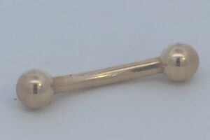 9CT YG EYEBROW BAR