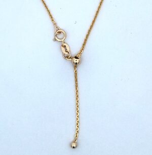 9CT YG CHAIN WITH ADJUSTABLE MECHANISM 50CM