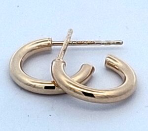 9CT YG HOOPS 2MMX12.5MM OUTSIDE DIAM