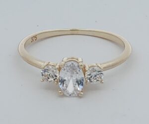 9CT YG CUBIC RING