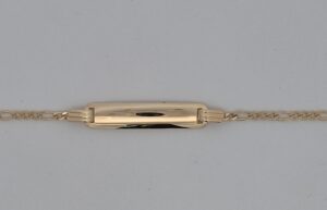 9CT YG TEEN ID BRACELET 18CM